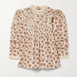 Doen Annette crochet trim top